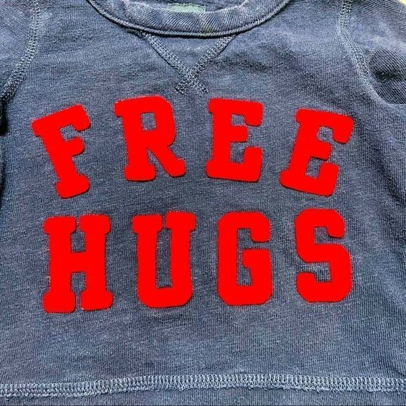 GAP Sweater Blue and Red “Free Hugs” | 18-24 month - Picture 4 of 6